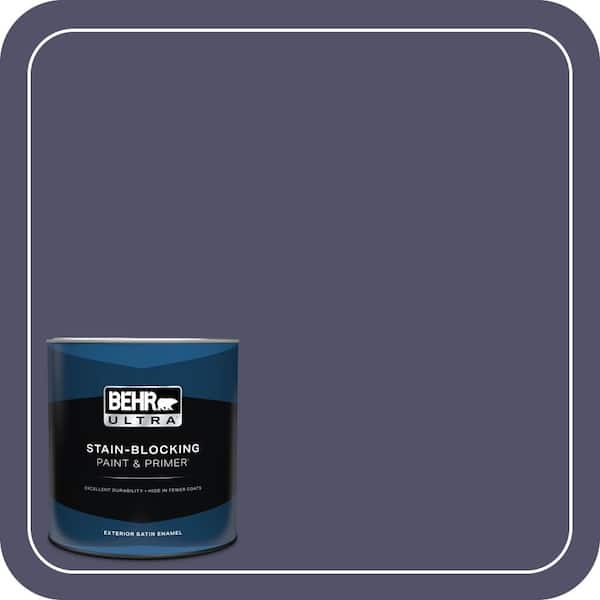 BEHR ULTRA 1 qt. #640F-7 Academy Purple Satin Enamel Exterior Paint & Primer