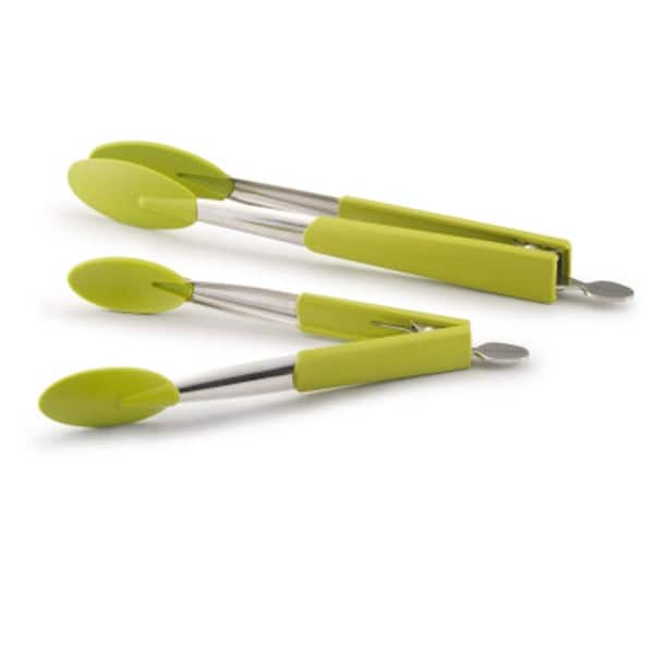 Rachael Ray Nylon Tools Tongs in Green (Set of 2)