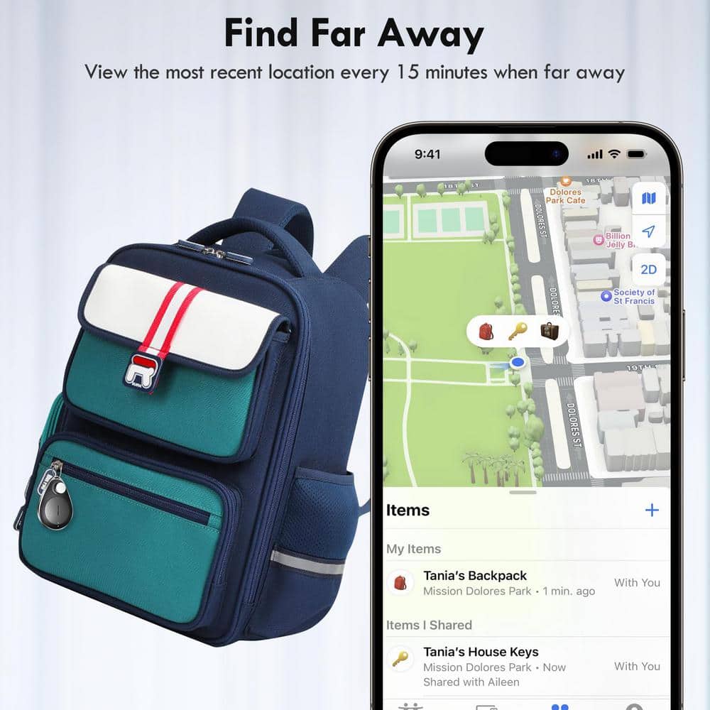Vrbgify IP67 Waterproof Bluetooth Backpack GPS Tracker