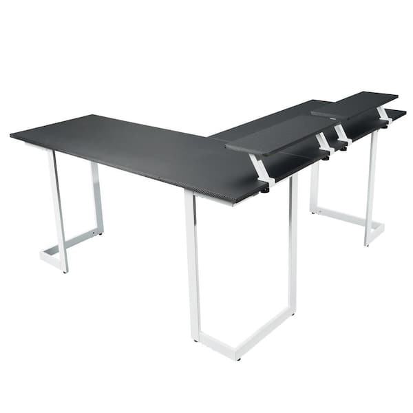 Hydle Desk Ebern Designs Color: Black/White