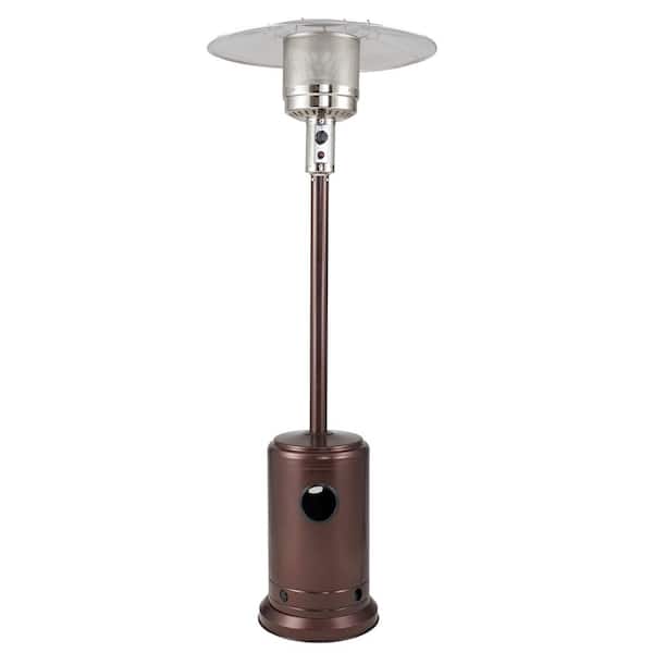 Fire Sense 48,000 BTU Aged Chestnut Propane Standing Patio Heater