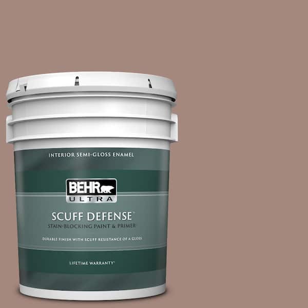 BEHR ULTRA 5 gal. #BNC-11 Pink Granite Extra Durable Semi-Gloss Enamel Interior Paint & Primer