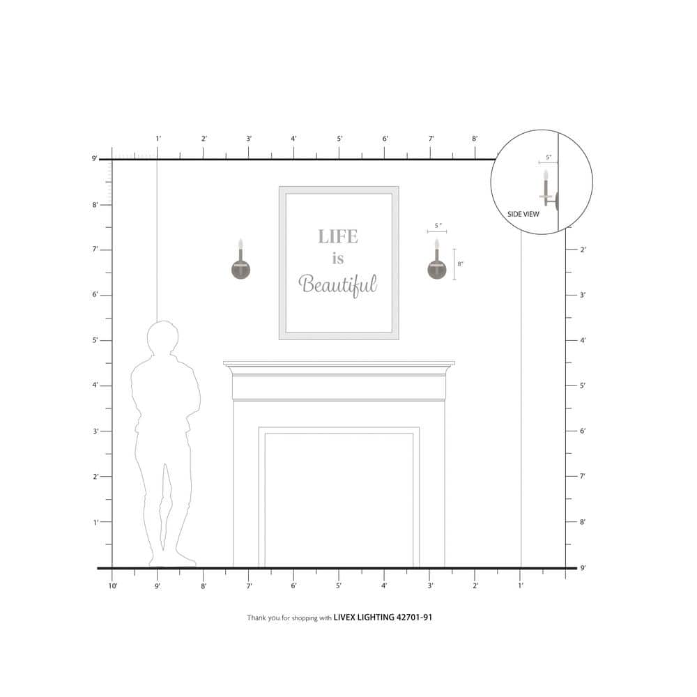 Bancroft Elegance Brushed Nickel 1-Light Crystal Sconce