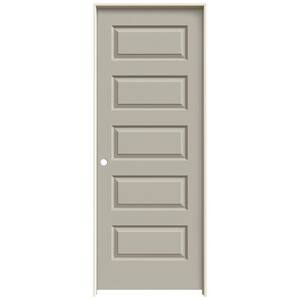 24 in. x 80 in. Rockport Desert Sand Painted Right-Hand Smooth Molded Composite Single Prehung Interior Door