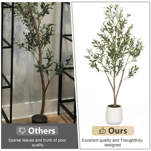 おりーぶ allen + roth 72-in Green Indoor Olive Artificial Tree T4430