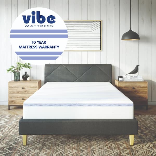 Vibe Medium Plush Gel Memory Foam 12 in. Bed in a Box Mattress 20.2146.23.03.96 The Home Depot