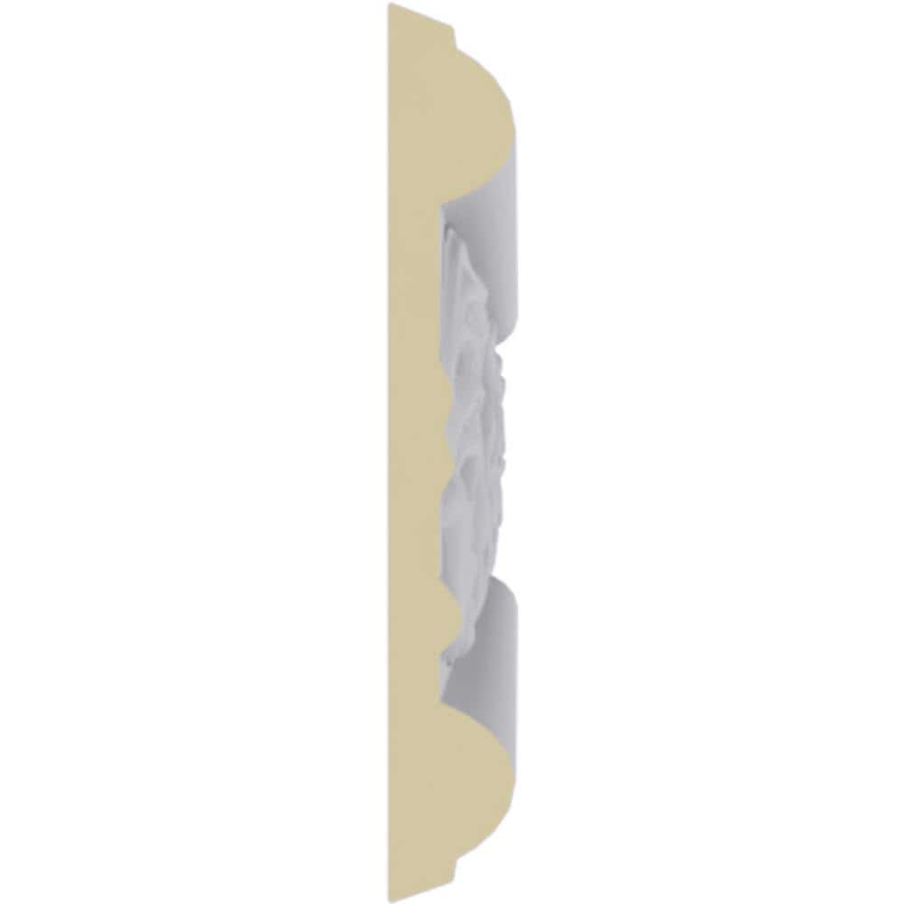 Emery Floral White Polyurethane Crown Moulding 94.5"