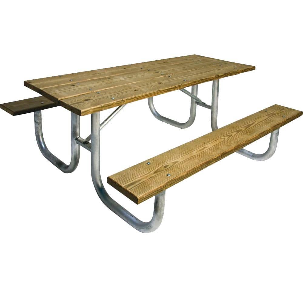 Park Ranger Table Portable 8 ft. Pressure Treated Wood Commercial Park Table LC4281-PT ...