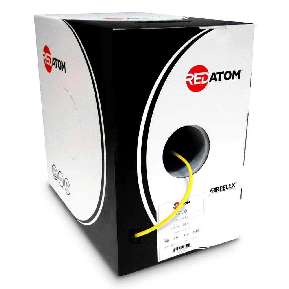 1000 ft. Yellow 23 AWG/8 Conductor Solid Copper CAT6 CM Rated Data Cable Pre-Cut price history on PriceWatchPro