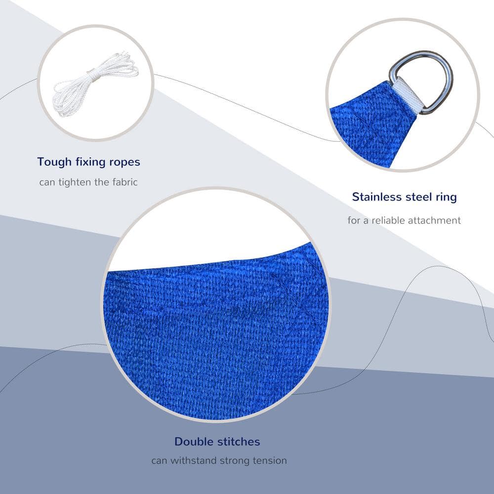 Outsunny 24' Blue Square UV Resistant Sunshade Canopy