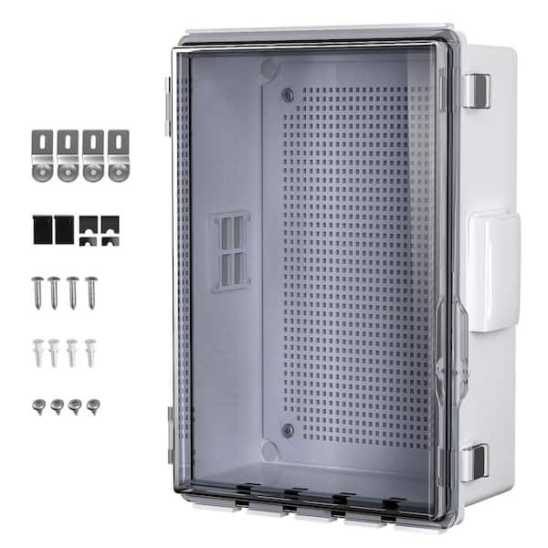ABS Series Electrical Junction Box Ventilated Waterproof Enclosure with Mounting Panel Clear Cover 1 Piece