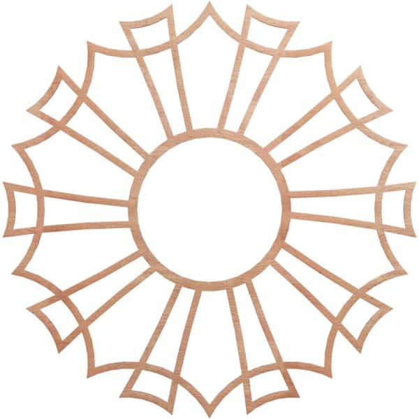 Ekena Millwork 0.375 in. x 40 in. x 40 in. Wood Medallion Moulding