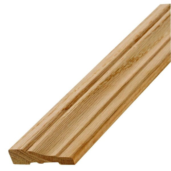 Alexandria Moulding 5/8 in. D x 2.1/2 in. W x 84 in. L Oak Wood Colonial Casing Moulding Pack (6-Pack)