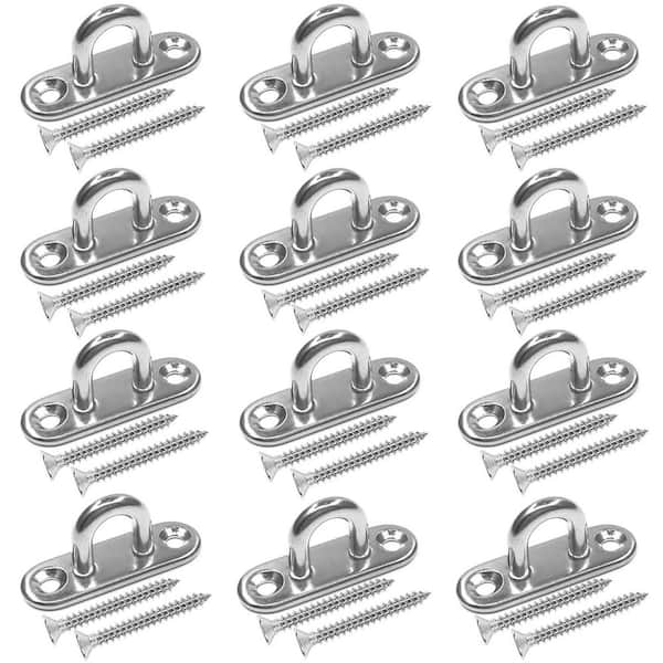 2.2 Inch Black Steel Q-Shaped Outdoor Indoor Screw Hooks Heavy Duty Hanging with Wing Nut Driver 22 Pack