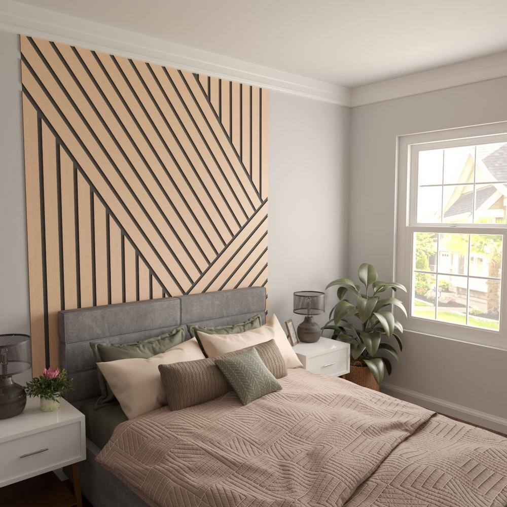 Alder Wood Adjustable Slat Wall Panel Kit, 94" Height