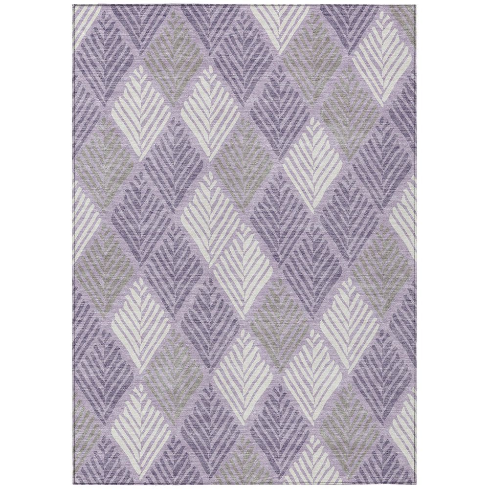 Chantille Machine Washable Indoor/Outdoor Abstract ACN2818 Lavender 3 ft. x 5 ft. Area Rug price history on PriceWatchPro