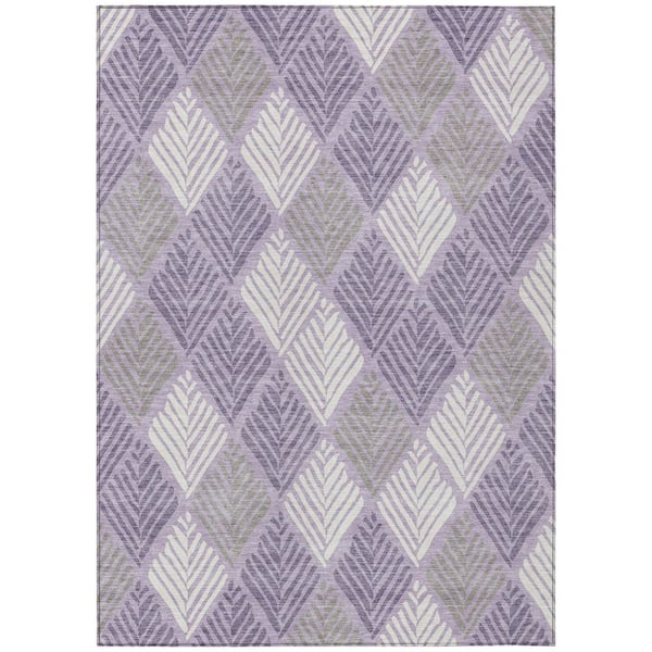 Chantille Machine Washable Indoor/Outdoor Abstract ACN2818 Lavender 8 ft. x 10 ft. Area Rug