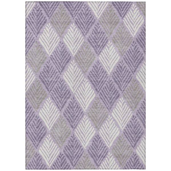 Chantille Machine Washable Indoor/Outdoor Abstract ACN2818 Lavender 9 ft. x 12 ft. Area Rug