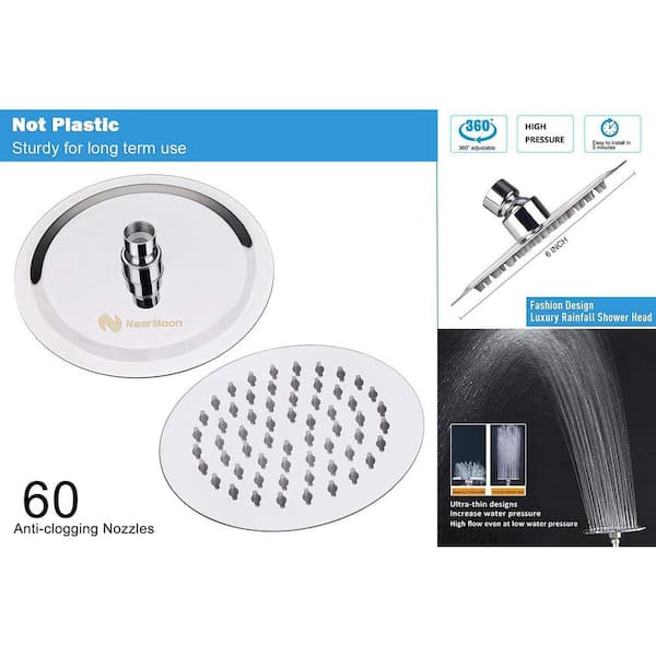 Lukvuzo 6 in. 15-Stage Shower Head Filter, Water Filter