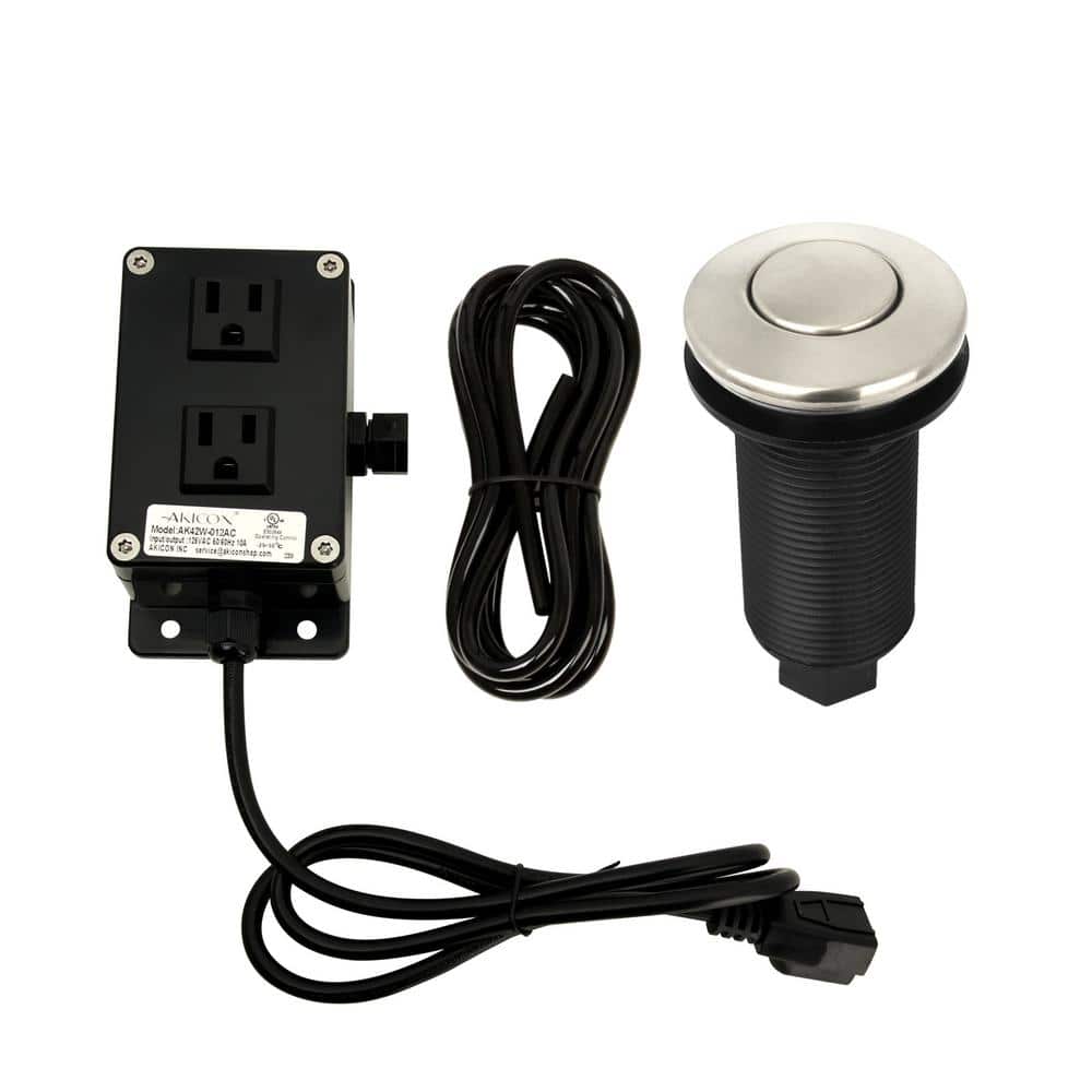 Brushed Nickel Garbage Disposal Kitchen Air Switch Kit