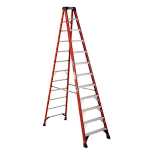 Werner 16 ft. Fiberglass Twin Step Ladder with 300 lb. Load Capacity Type  IA Duty Rating T7416 - The Home Depot