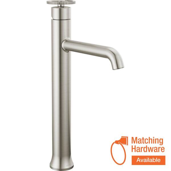 Delta Trinsic Wheel SingleHandle Vessel Sink Faucet in Stainless Steel