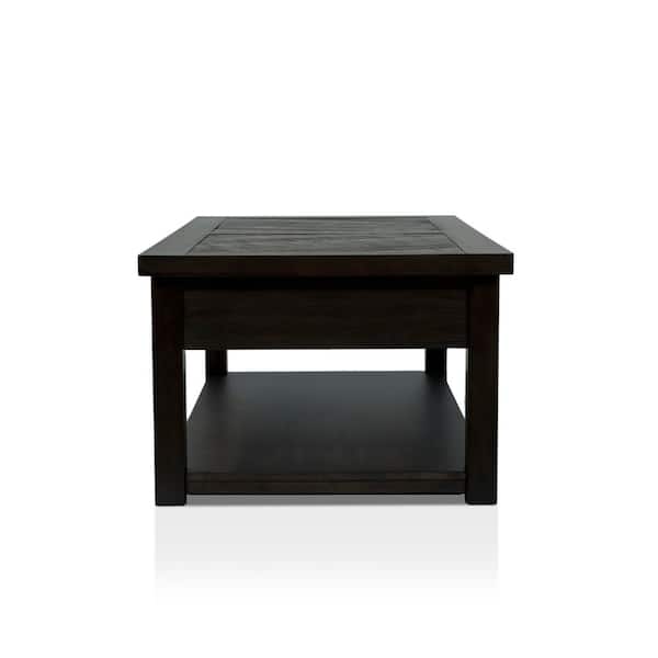 Rectangle Wood Coffee Table, Large Square End Table With Drawers