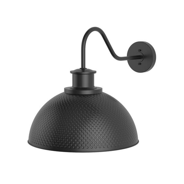 aiwen Outdoor 20.47 in. H Gooseneck Black Barn Sconce Light
