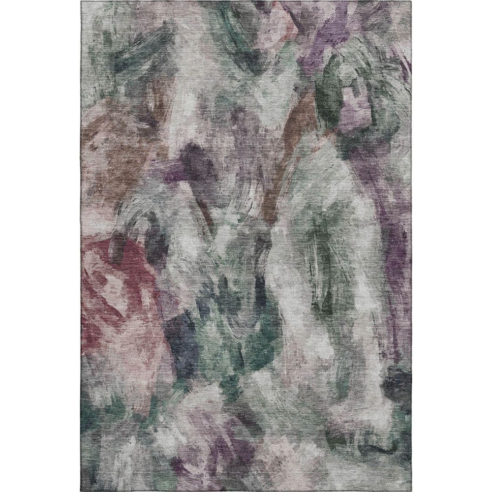 Mayfield Premium Machine Washable Abstract AMF2204 Green 3 ft. x 5 ft. Area Rug price history on PriceWatchPro