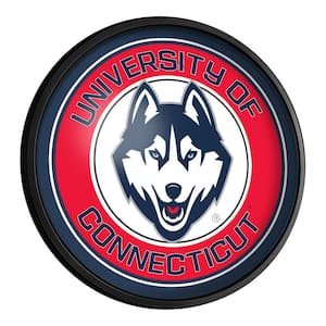 UConn Huskies: Round Slimline Lighted Wall Sign 18 in. L x 18 in. W x 2.5 in. D