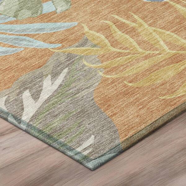 Chantille Machine Washable Indoor/Outdoor Abstract ACN3090 Copper 3 ft. x 4 ft. Area Rug