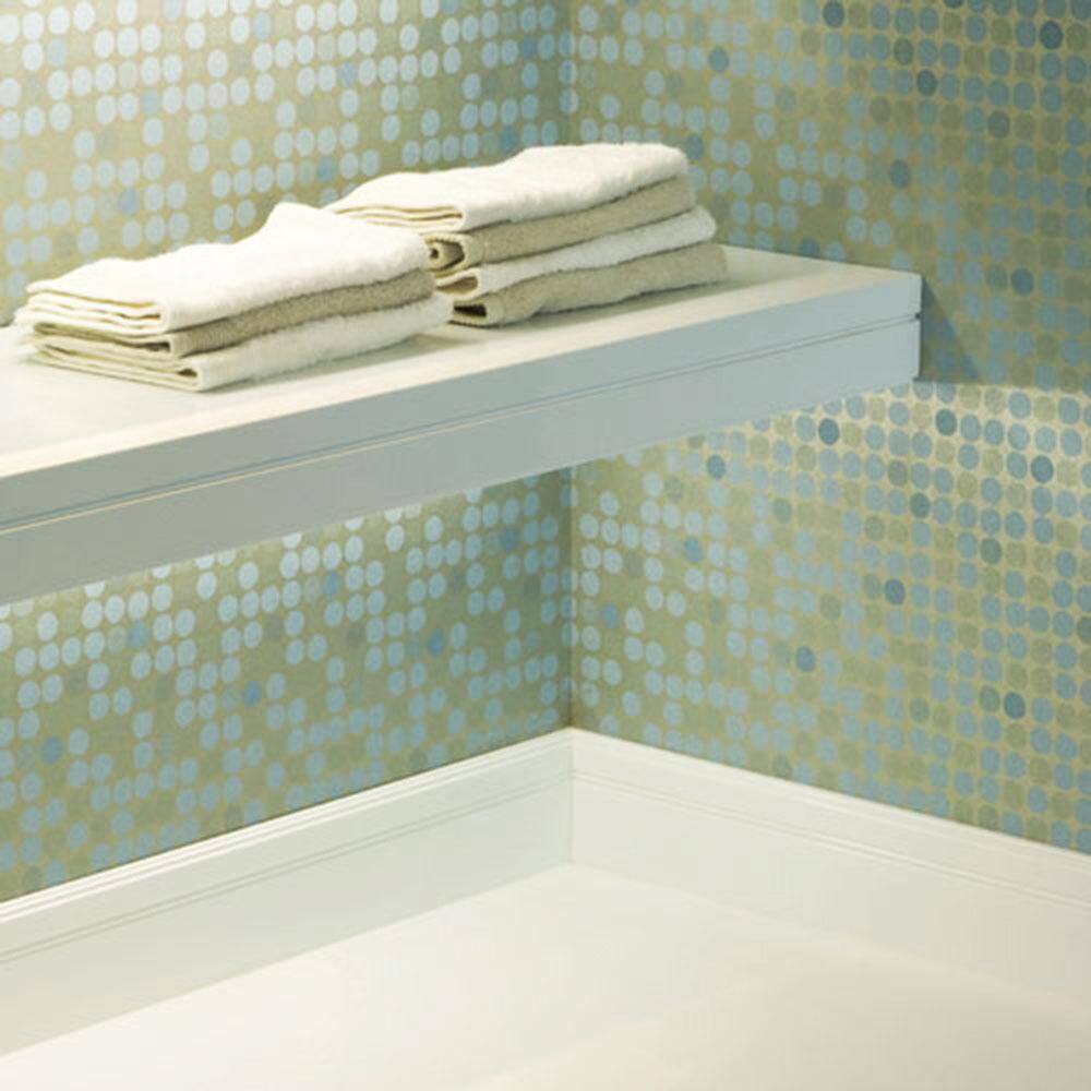 4.25'' H White Polystyrene Baseboard Moulding Set of 4