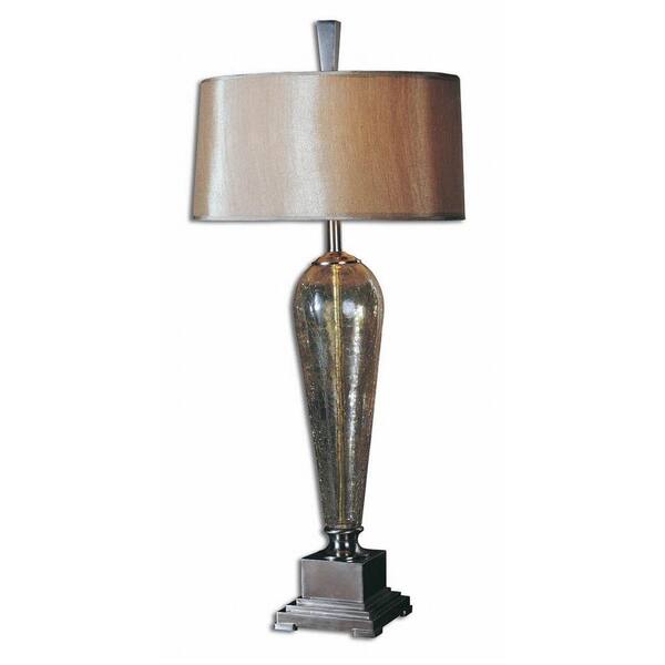 Global Direct 38 in. Crackled Glass Table Lamp