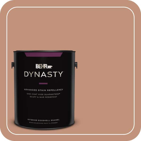 BEHR DYNASTY 1 gal. #ICC-101 Florentine Clay Eggshell Enamel Interior Stain-Blocking Paint & Primer
