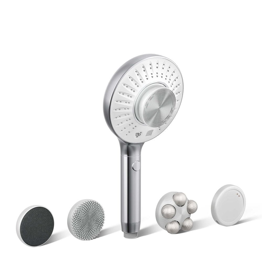 Polished Chrome Handheld Two-Function Showerhead with Cleansing Device