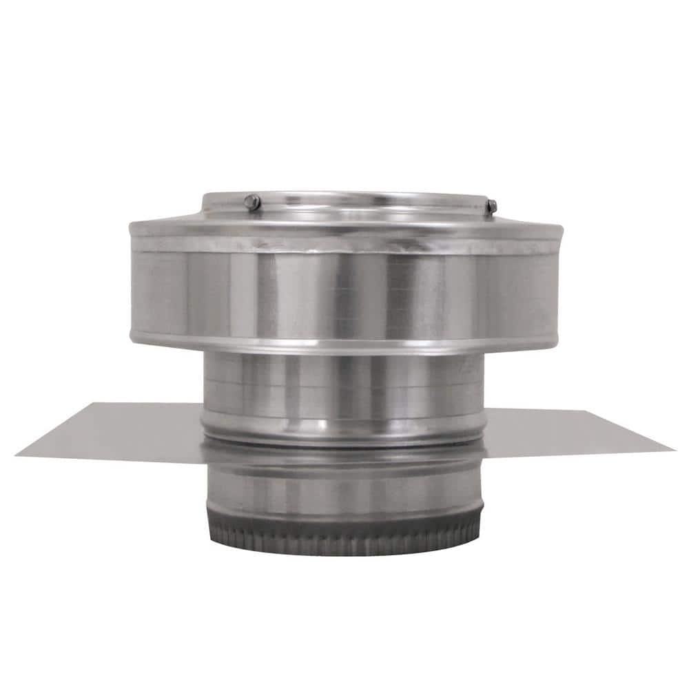 6 in. Dia Aluminium Round Back Roof Jack with 2 in. Collar and 2 in. Tail P