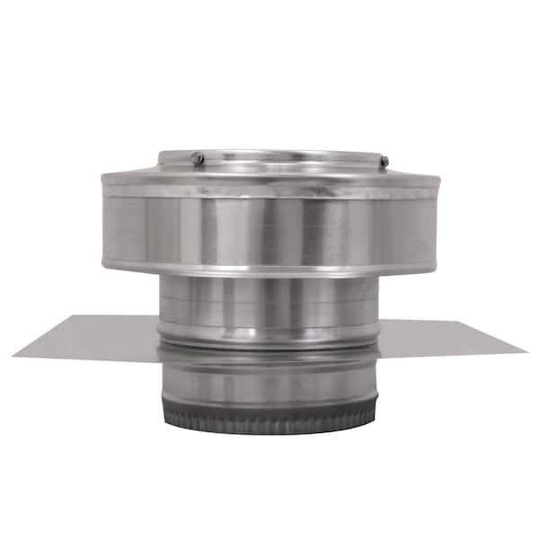 6 in. Dia Aluminium Round Back Roof Jack with 2 in. Collar and 2 in. Tail Pipe