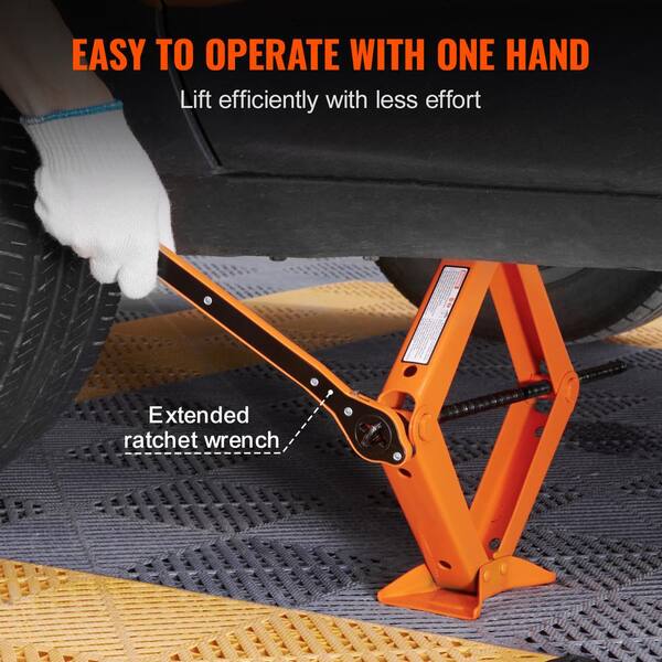 Car Scissor Jack Handle - Extended Steel Tire Lift Tool & Lug Wrench For SUV, Truck, Sedan