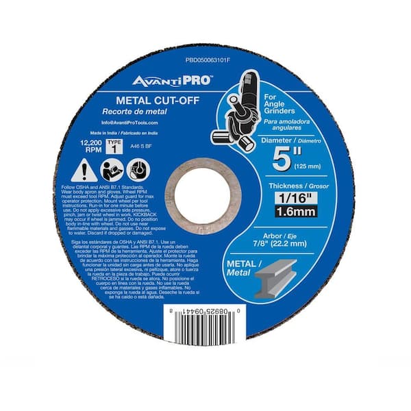 Avanti Pro 5 in. x 1/16 in. x 7/8 in. Thin Kerf Metal Cut-Off Disc