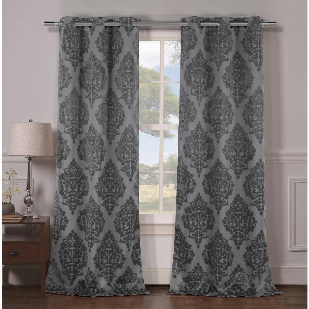 Catalina 36 in. W x 96 in. L Polyester Window Panel in Grey