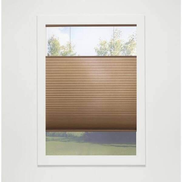 Perfect Lift Window Treatment Latte Cordless Top-Down Bottom-Up Light Filtering Eco Polyester Cellular Shades - 49.5 in. W x 42 in. L