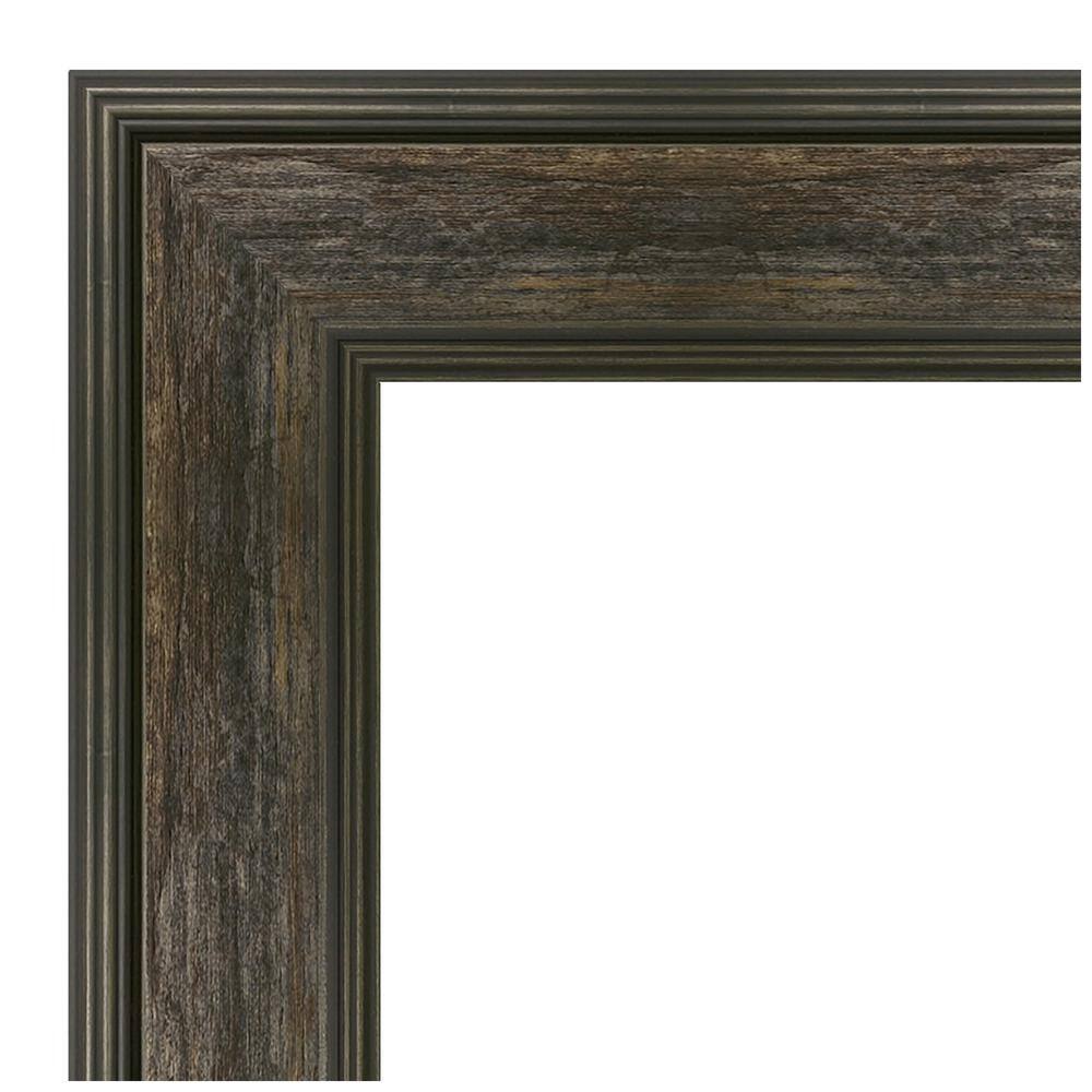 Bronze and Silver Beveled Rectangular Wall Mirror