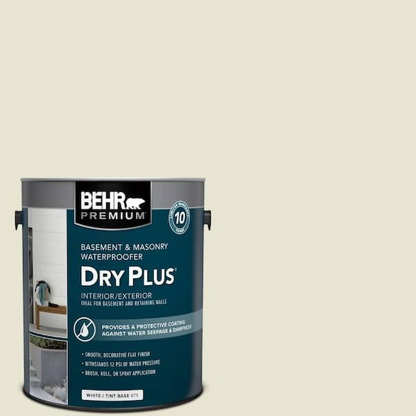 BEHR PREMIUM 1 Gal. #73 Off White Flat Interior/Exterior Dry Plus ...