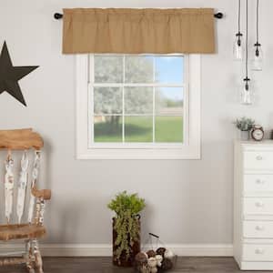 Simple Life Flax 60 in. L x 16 in. W Cotton Linen Blend Valance in Khaki