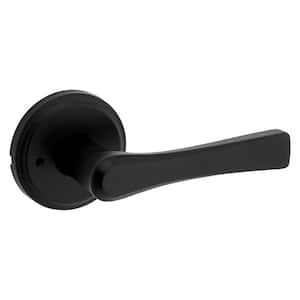Katella Matte Black Privacy Bed/Bath Door Lever with Microban