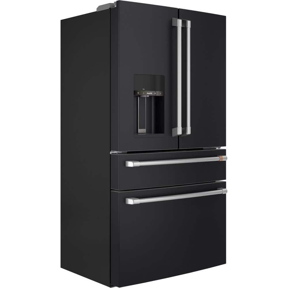 Matte Black Smart French Door Refrigerator with Ice Maker
