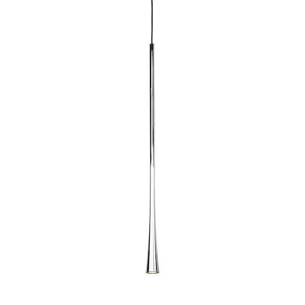 Taper 24 in. 1 Light 7-Watt Chrome Integrated LED Pendant Light