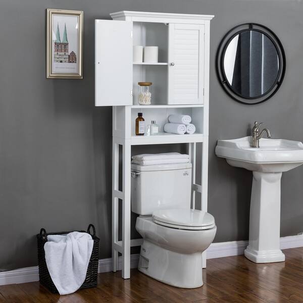Glitzhome 26 In W X 68 H 9 25, Over The Toilet Shelves Home Depot
