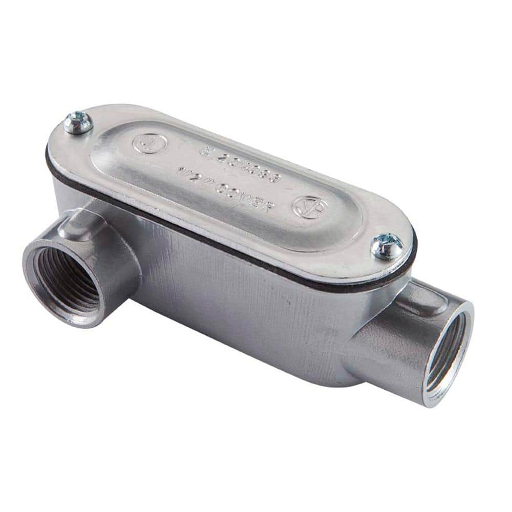 1/2 in. Rigid Type LR Threaded Conduit Body with Cover and Gasket