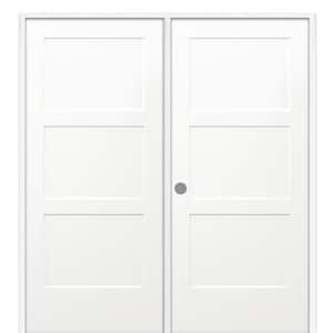 60 in. x 80 in. Birkdale Primed Right Handed Solid Core Molded Composite Prehung Interior French Door on 6-9/16 in. Jamb